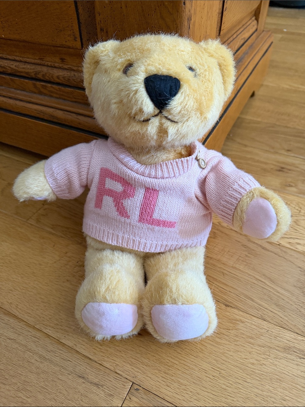 Ralph Lauren Romance - Beige Bear with Pink Ribbon Tag